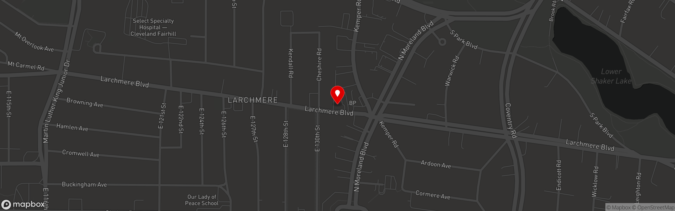 Street map pinning Scorpacciata in Shaker Heights
