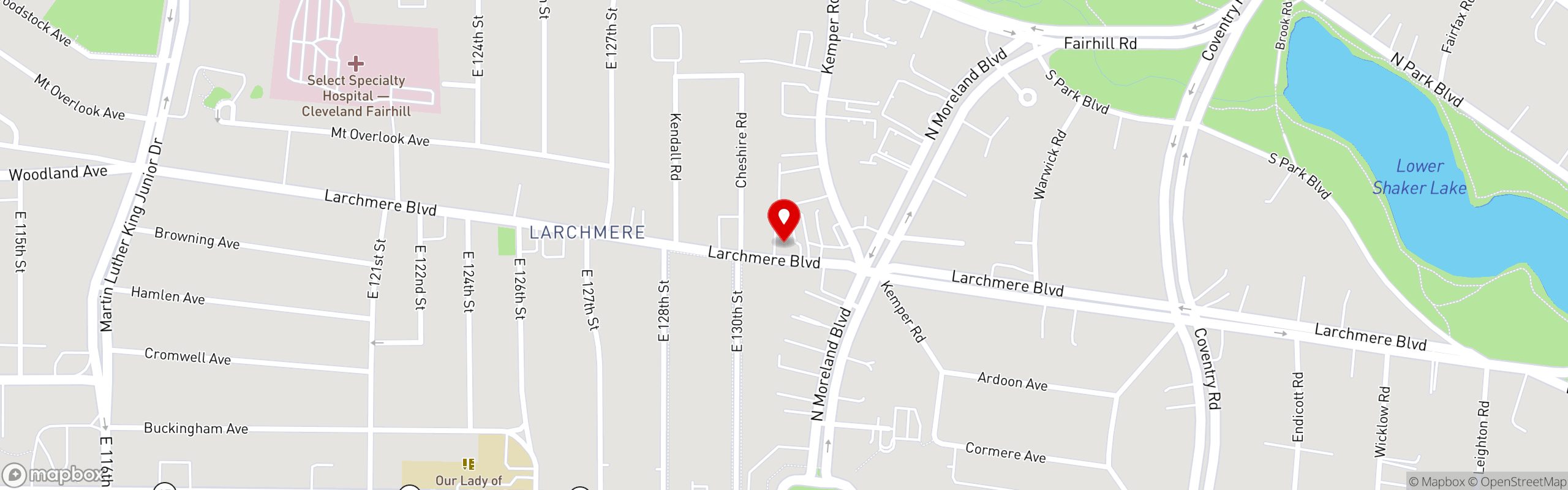 Street map pinning Scorpacciata in Shaker Heights