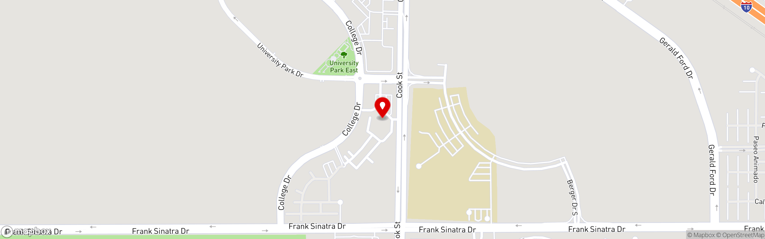 Street map pinning Solano's Bar and Grill in Solano's Bar and Grill