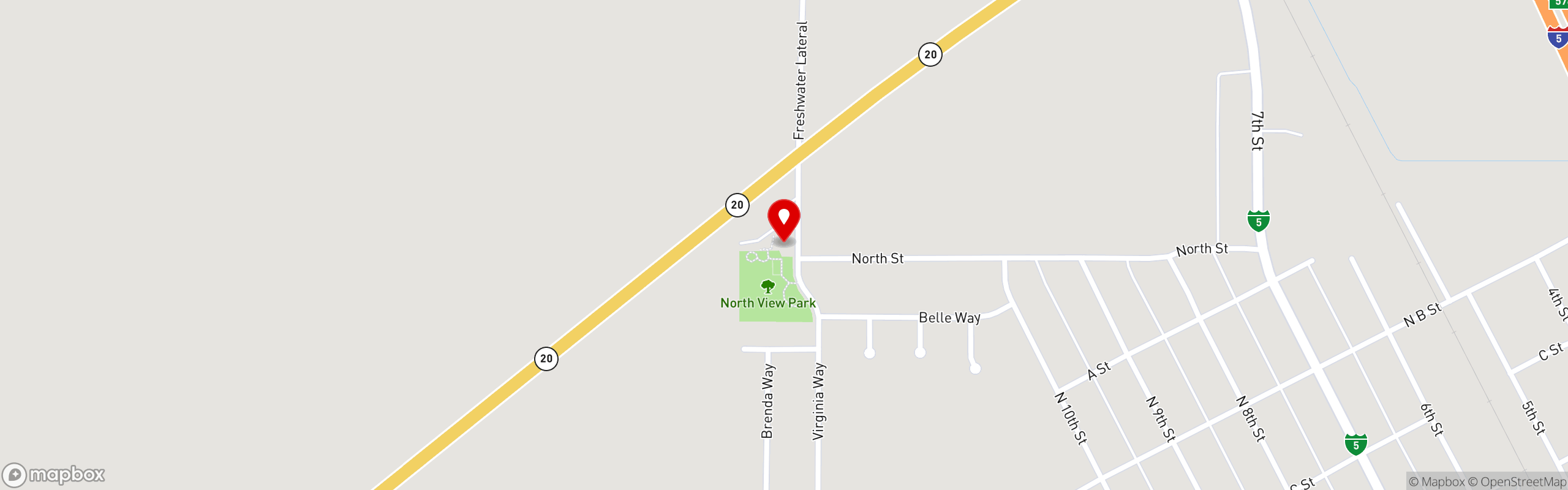 Street map pinning Orv's Farm Market in Orv's Marketplace