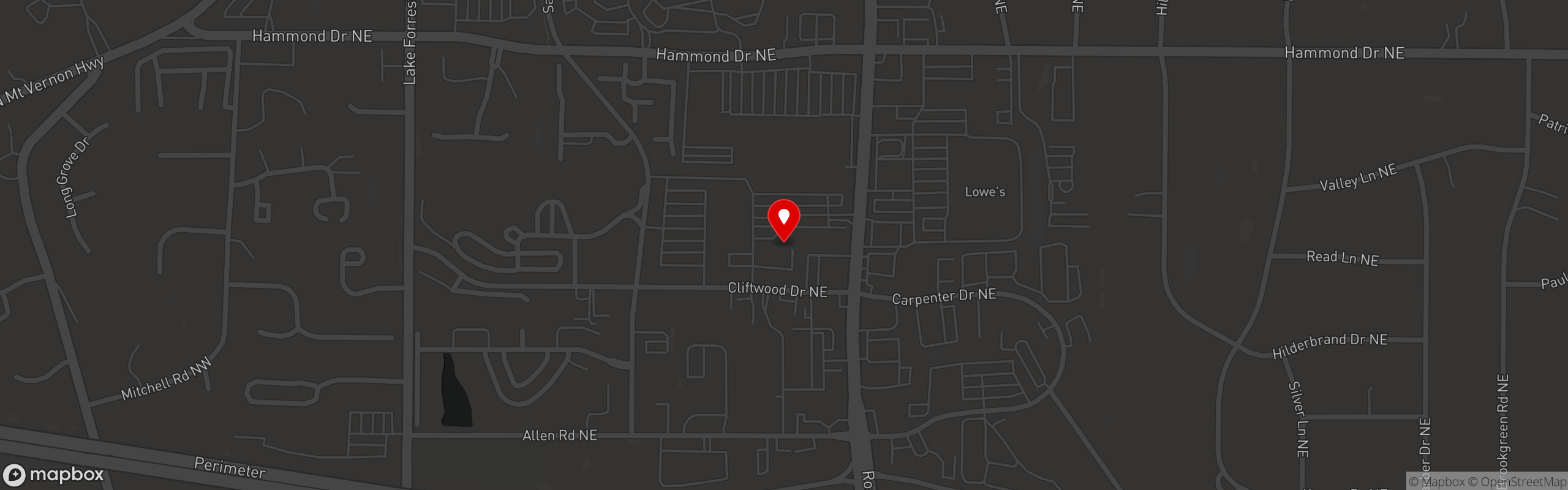 Street map pinning Sabaraba's in Sabaraba's - Sandy Springs