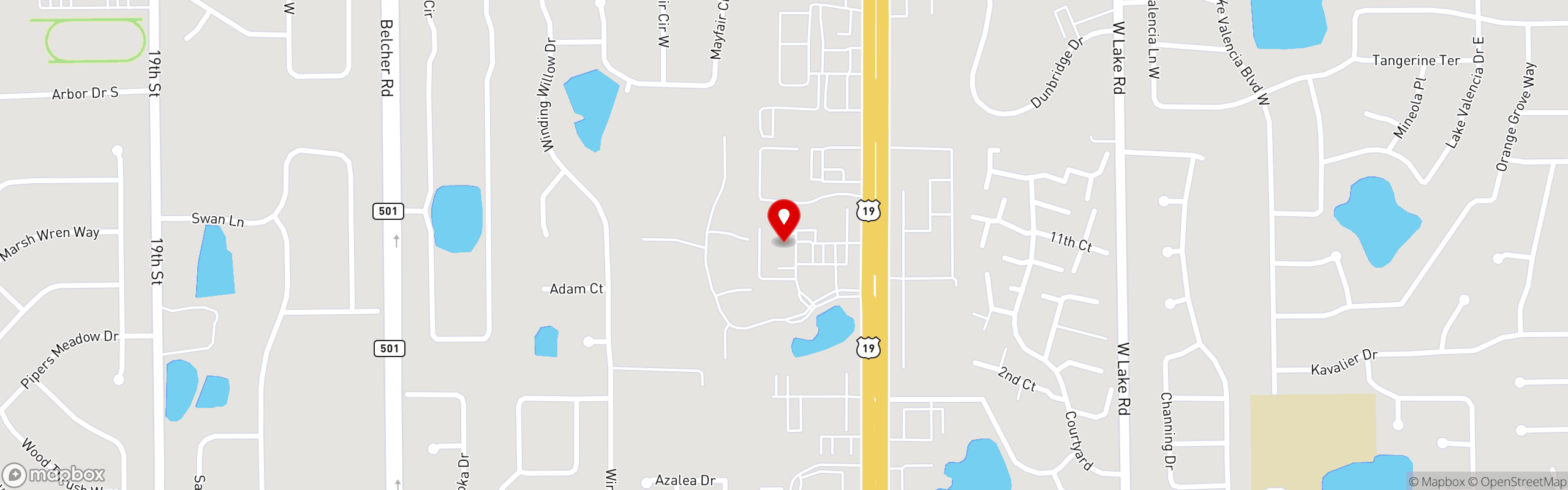 Street map pinning Massimo's Eclectic Fine Dining in Massimo's Eclectic Fine Dining
