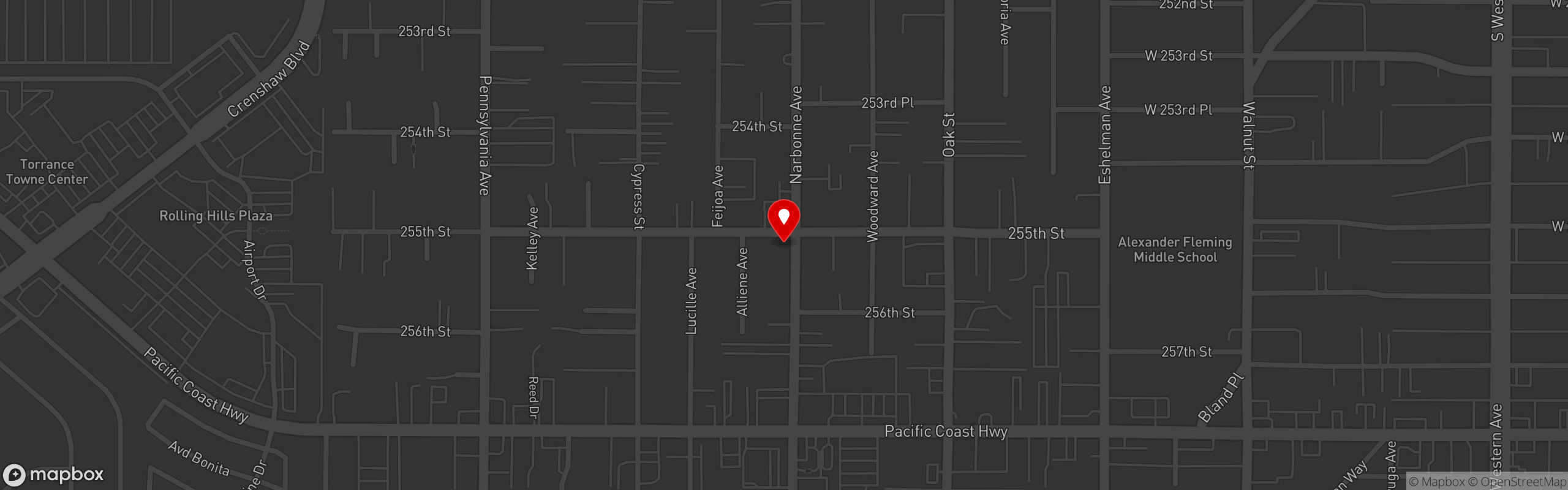 Street map pinning Harry's Oklahoma Style Smokehouse BBQ in Harry's Oklahoma Style Smokehouse BBQ