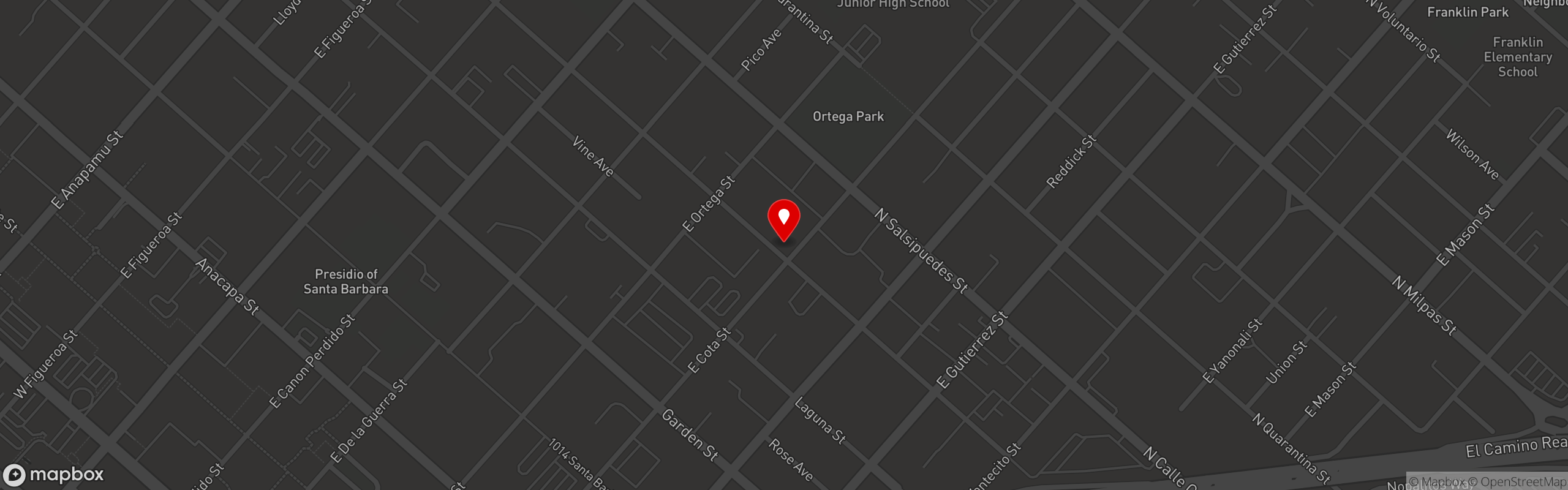Street map pinning Arnoldi's Cafe in Arnoldi's Cafe