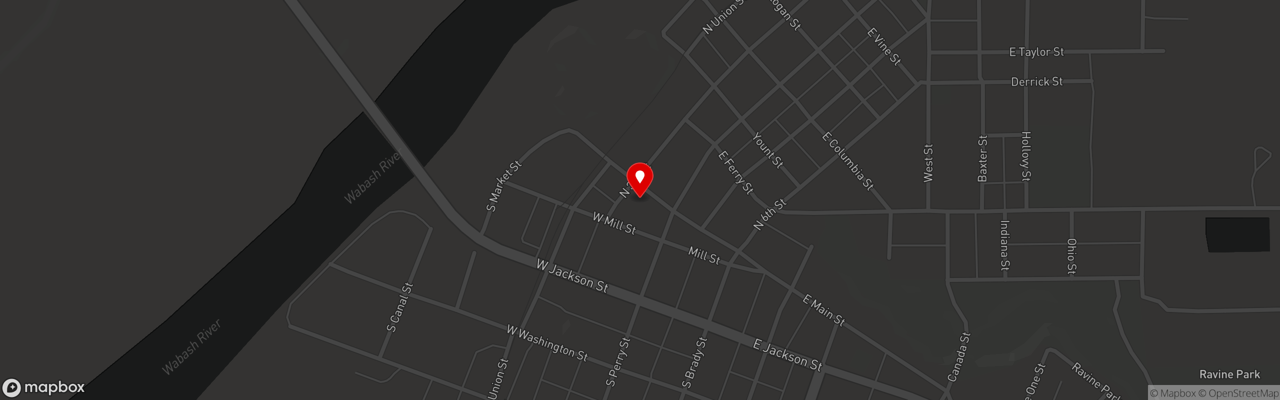 Street map pinning Budreau's Steak and Tap in Budreau's Steak and Tap