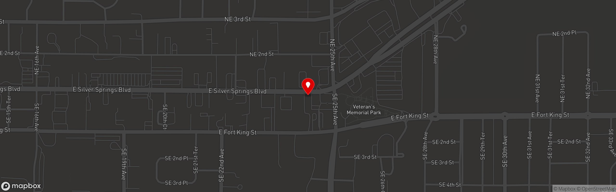 Street map pinning Charlie Horse in Ocala, FL