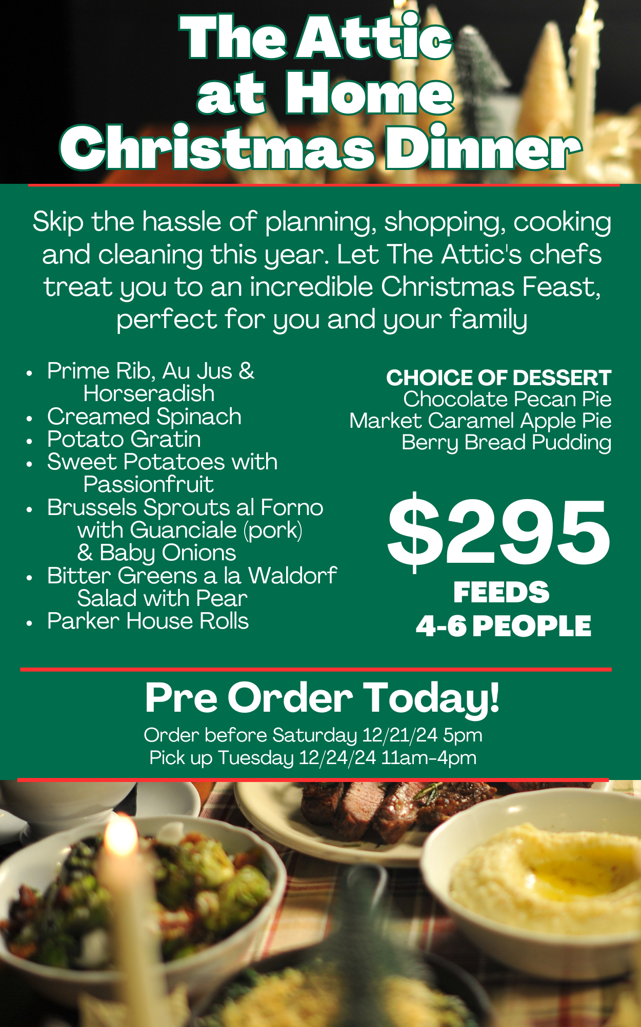 The attic menu hotsell