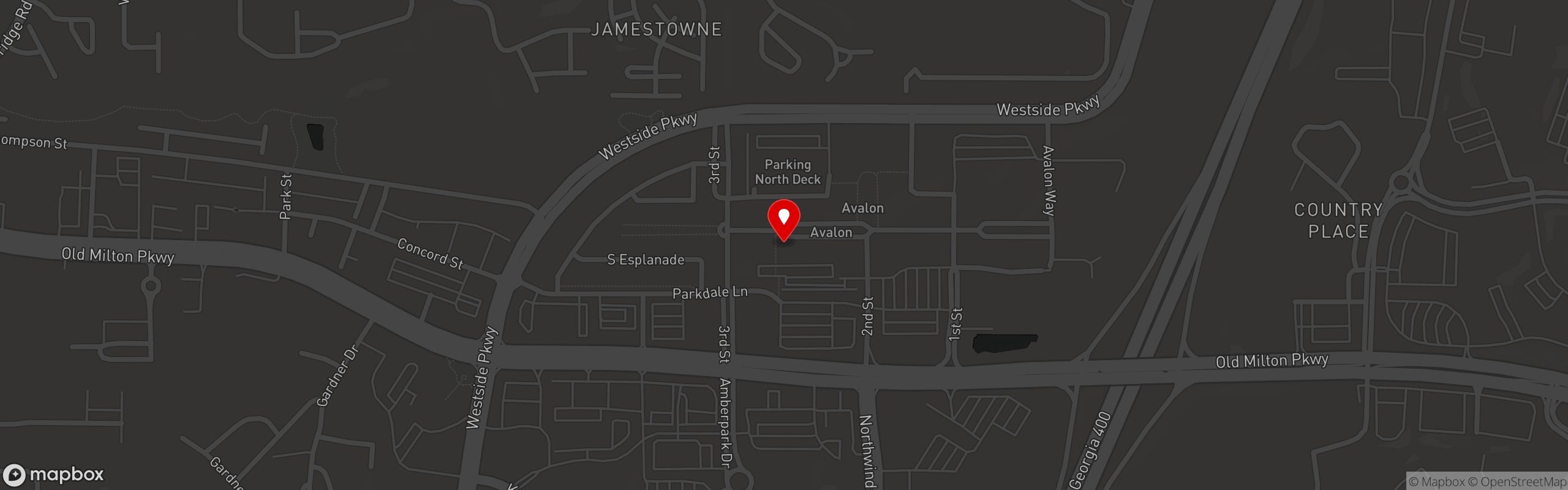 Street map pinning Branch & Barrel in Alpharetta, GA