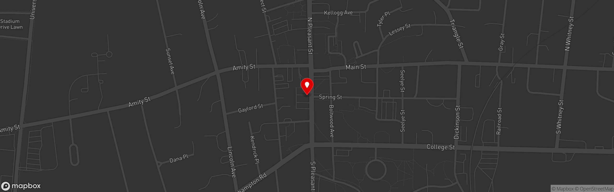Street map pinning La Veracruzana in Dulces - Amherst
