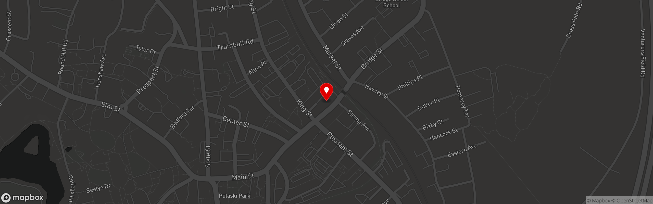 Street map pinning La Veracruzana in Northampton Location