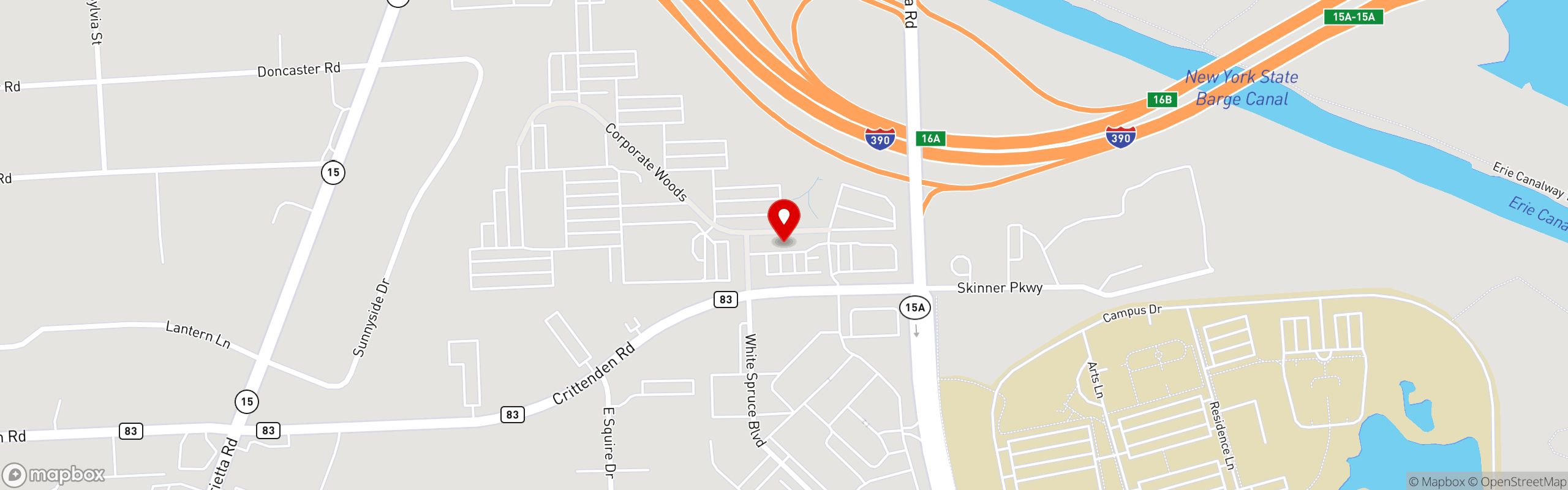 Street map pinning Phillips European Restaurant in Phillips European Restaurant