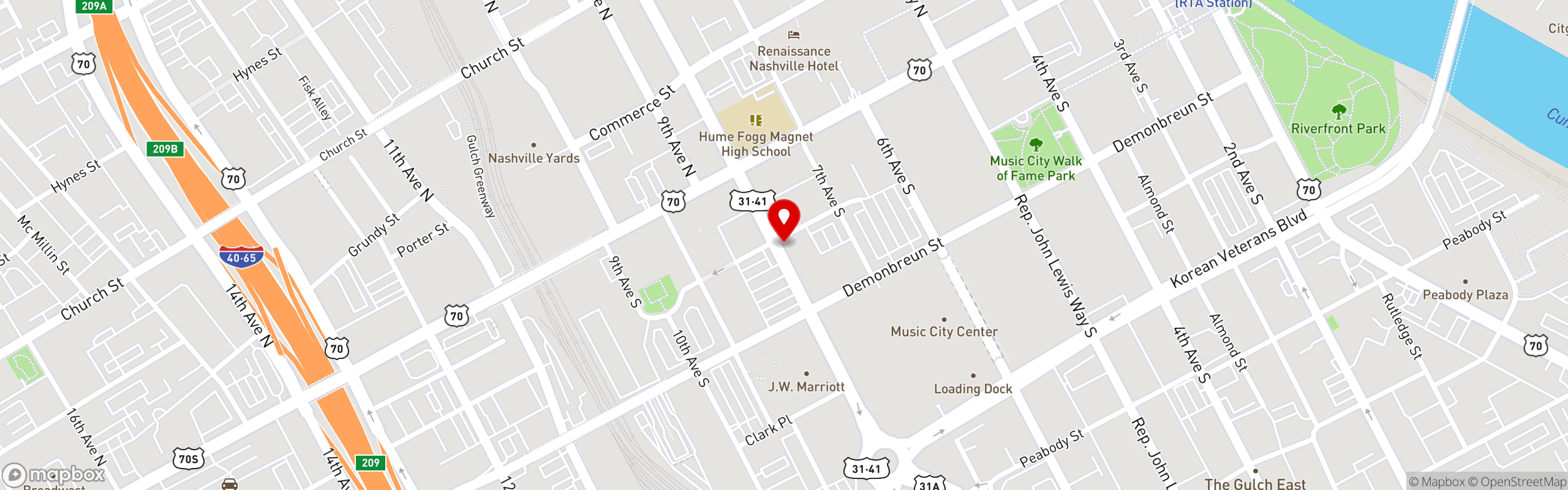 Street map pinning NashHouse Southern Spoon and Saloon in NashHouse Southern Spoon and Saloon