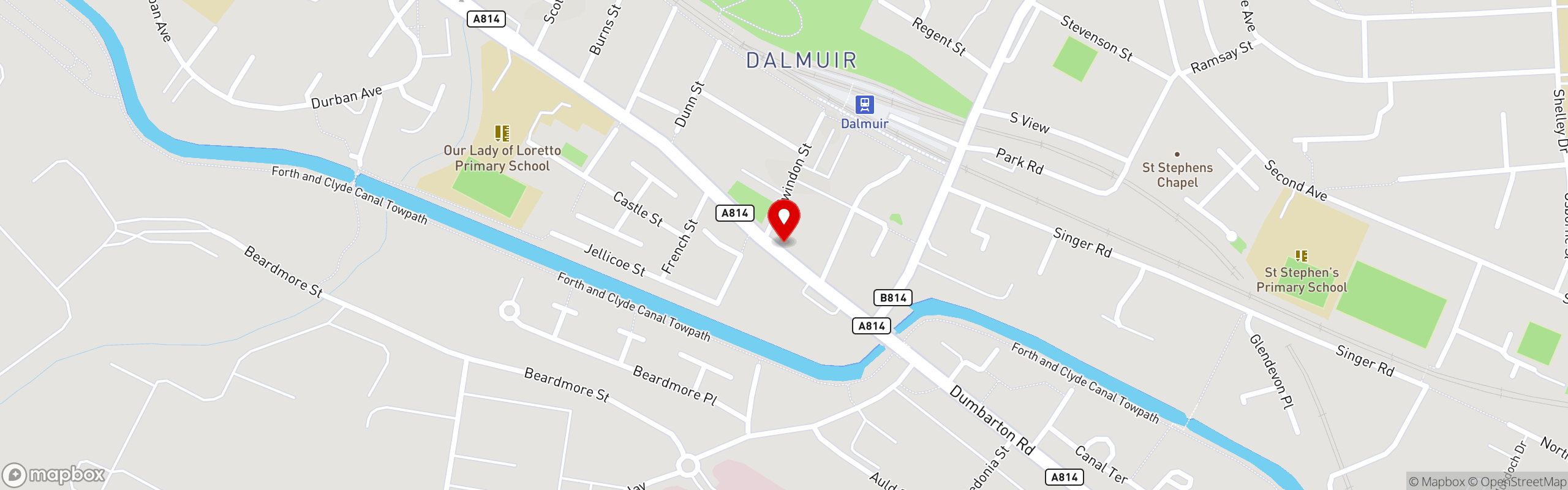 Street map showing the location of Maxim Fast Foods in Maxim Fast Foods
