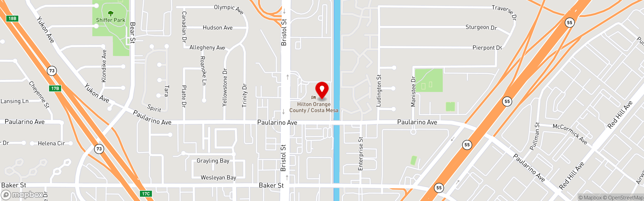 Street map pinning Bristol Palms Bar, Bistro and Pizza Bar in Bristol Palms Bar, Bistro and Pizza Bar