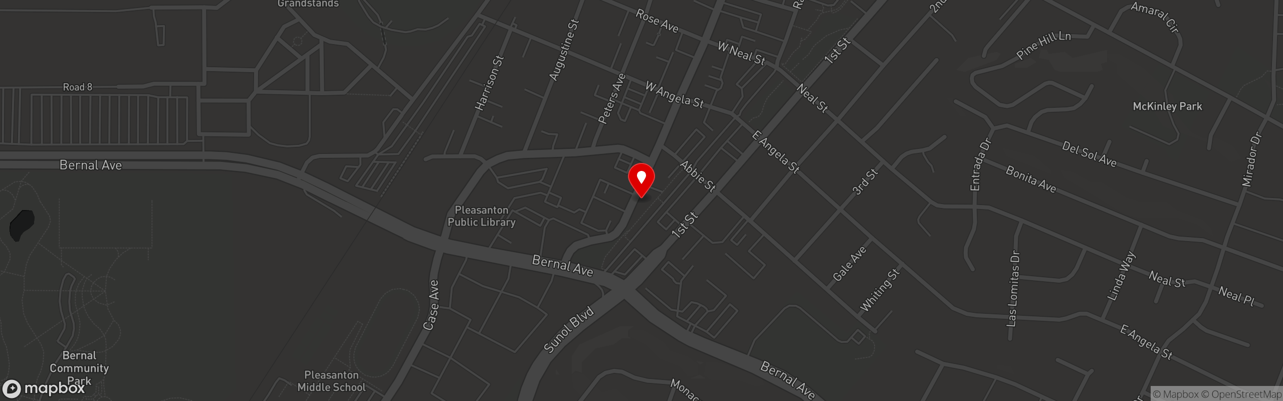 Street map pinning Neighborhood Sports Bar and Kitchen in Neighborhood Sports Bar and Kitchen
