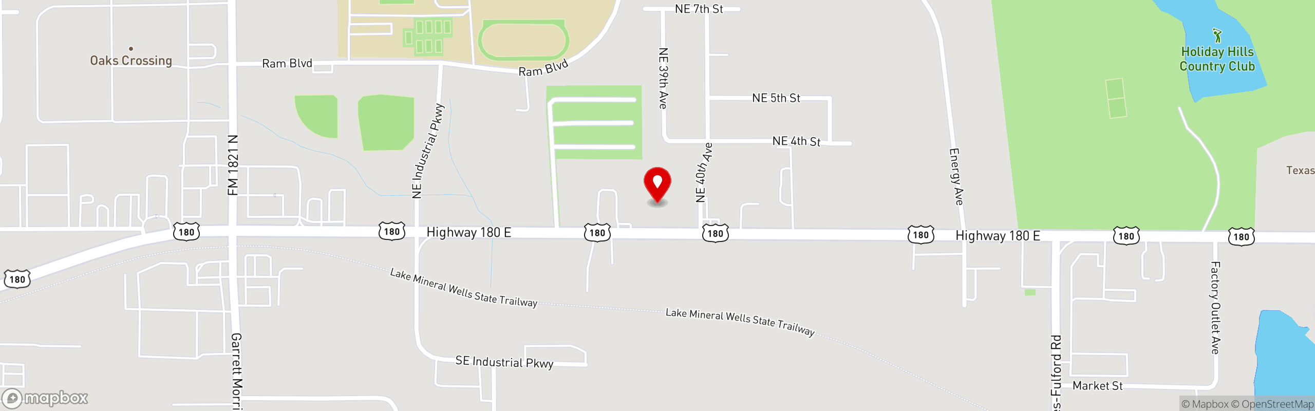 Street map pinning Mesquite Pit in Mesquite Pit - Mineral Wells