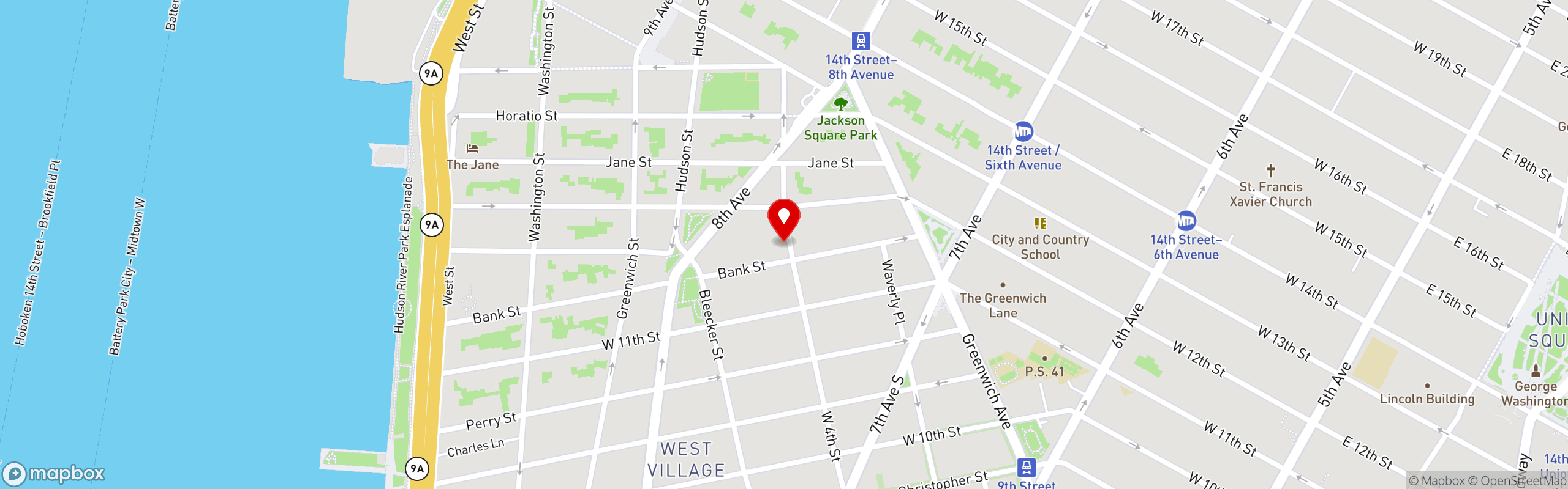 Street map pinning St Tropez West Village in St Tropez West Village