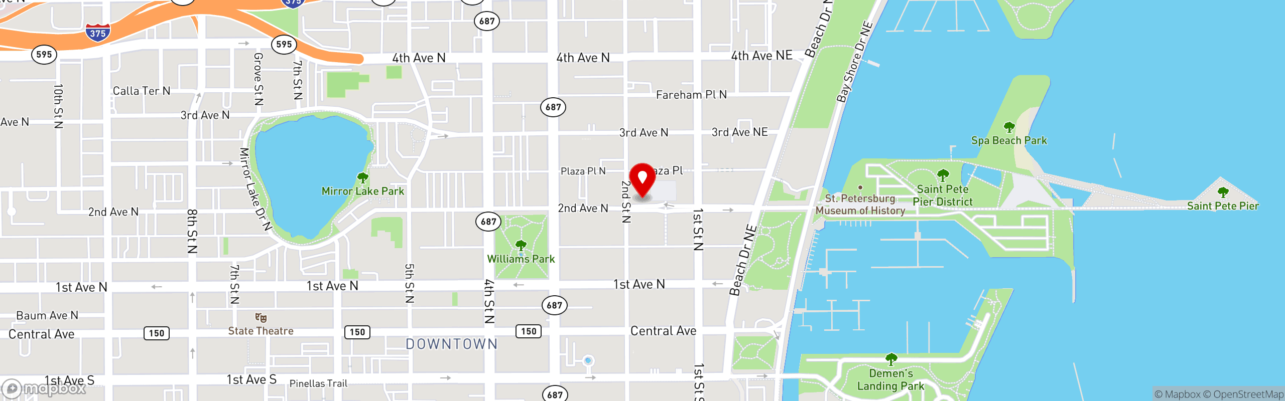 Street map pinning Forbici Modern Italian in Forbici Modern Italian - St. Pete