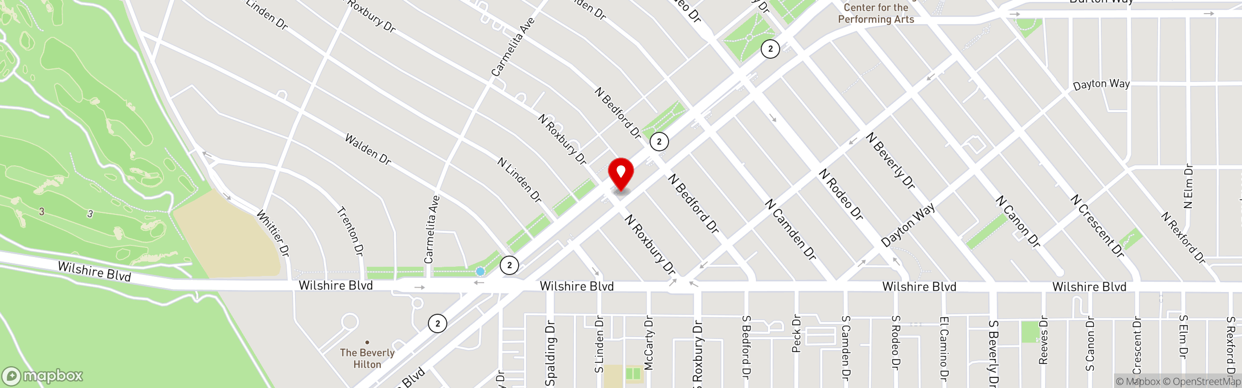 Street map pinning The Nosh in The Nosh of Beverly Hills