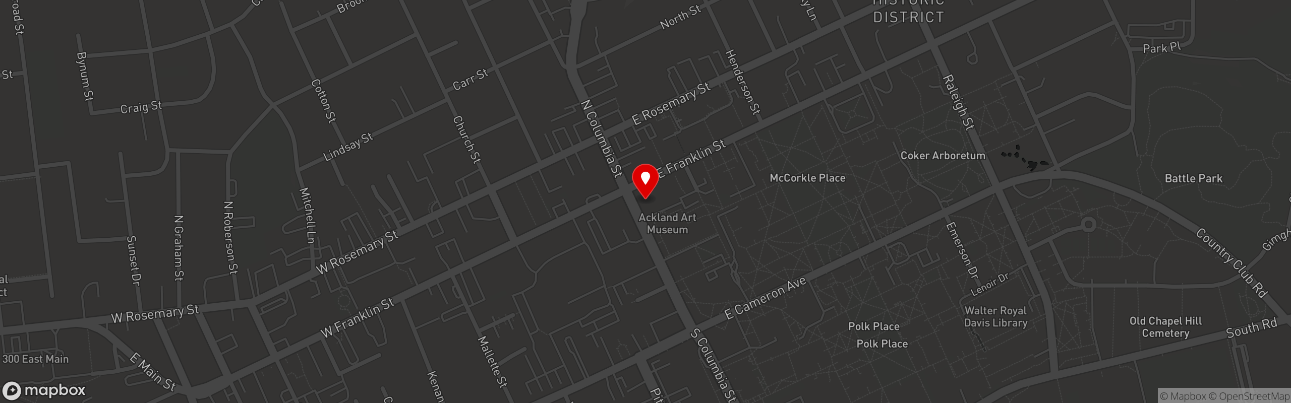 Street map pinning Top of the Hill Restaurant & Brewery - Chapel Hill in Top of the Hill