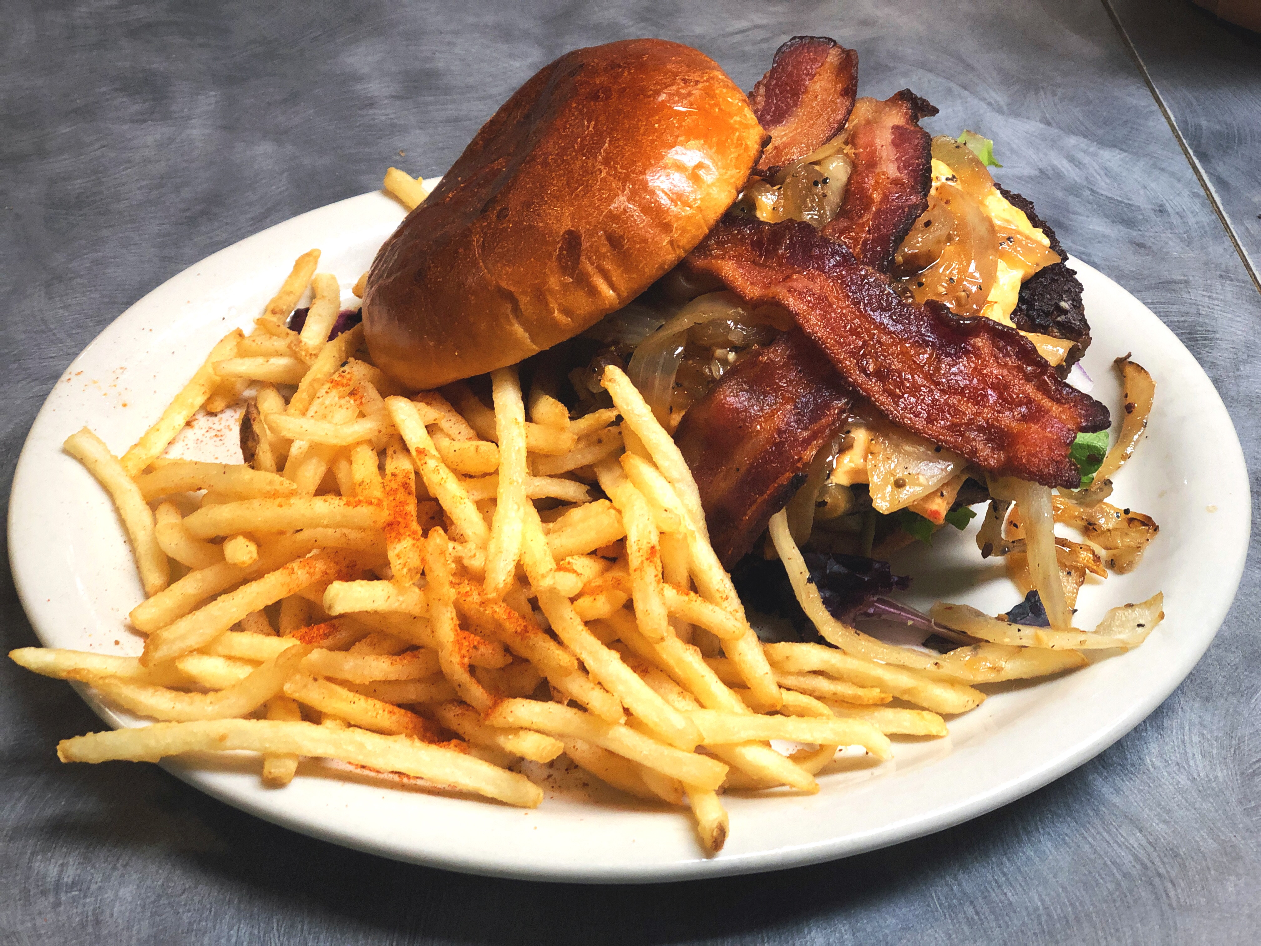 Fish and Chips Sunset Grill American Restaurant in