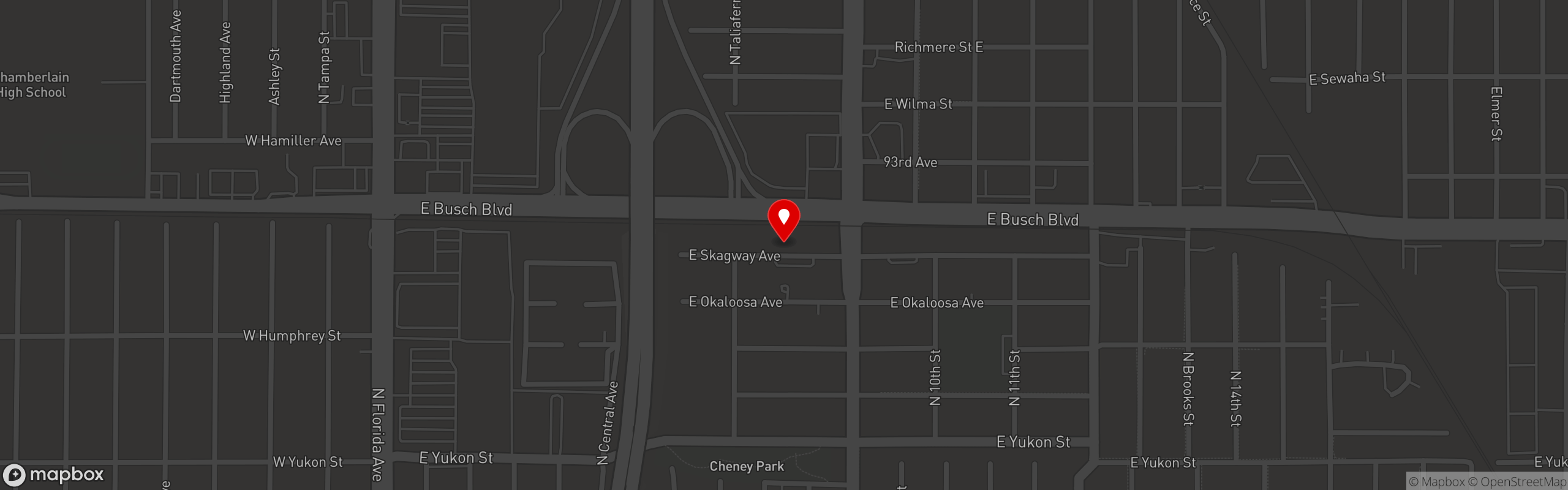 Street map pinning New World Tampa in New World Tampa