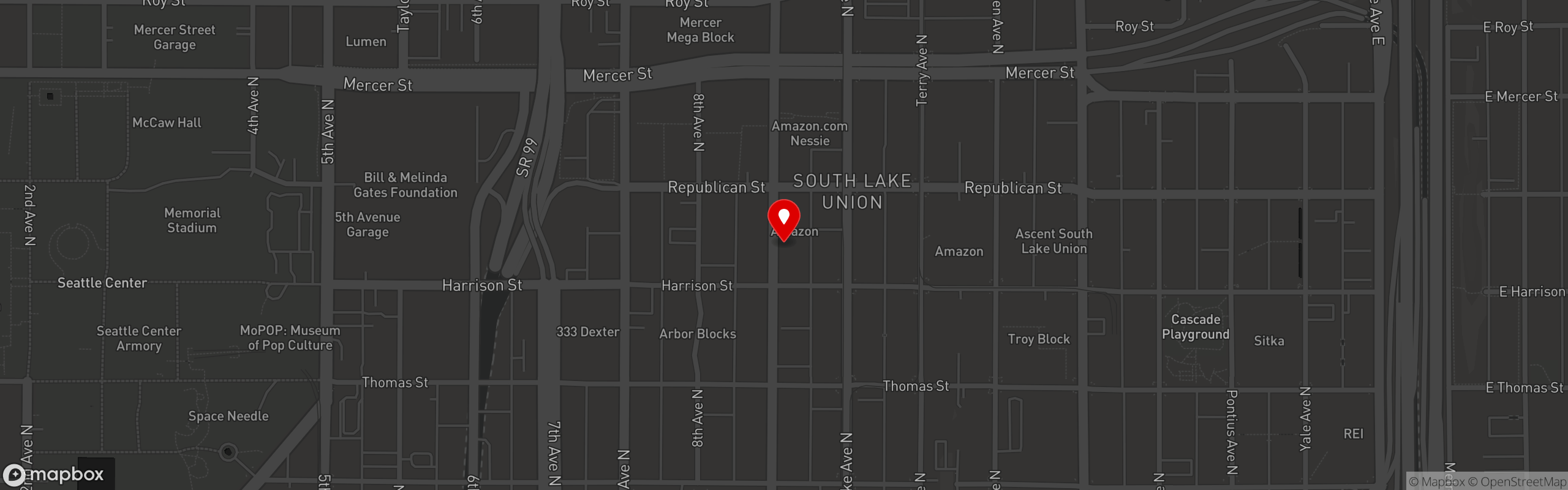 Street map pinning Sam's Tavern in Sam's Tavern - 9th Ave