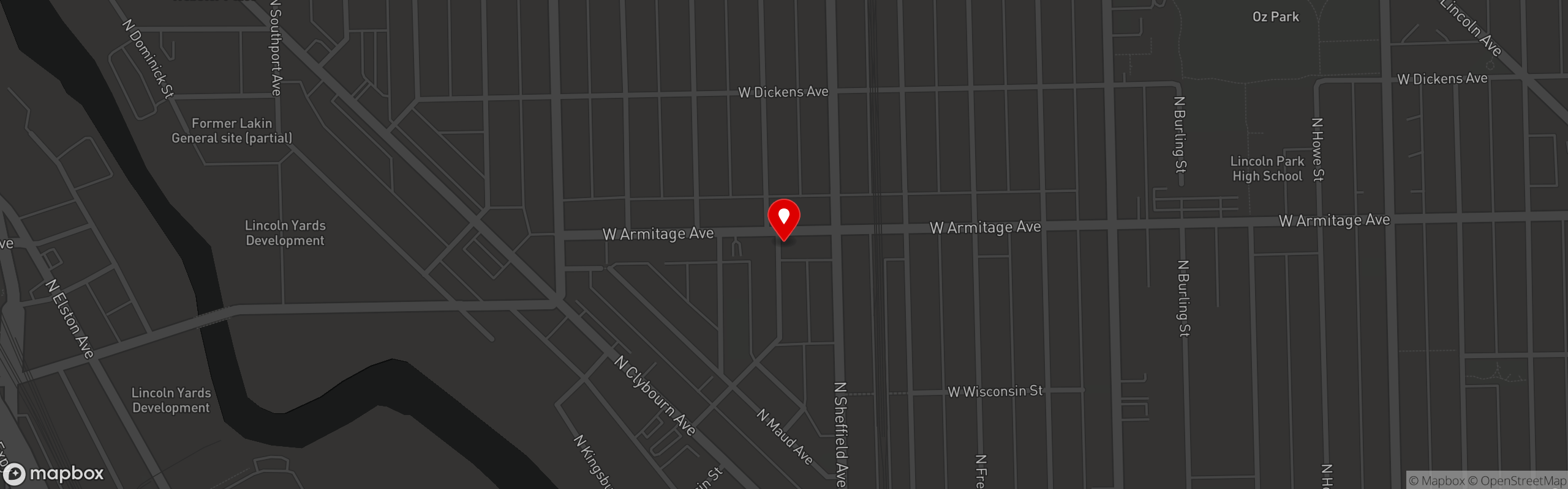 Street map pinning Butcher & The Burger in Butcher & The Burger