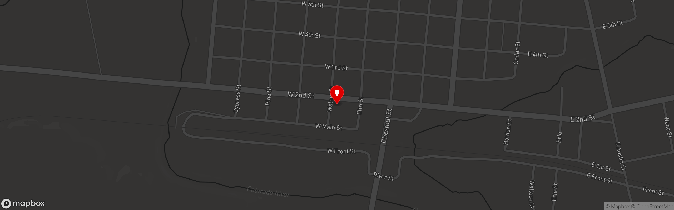 Street map pinning Cactus Coffee Co. in Colorado City