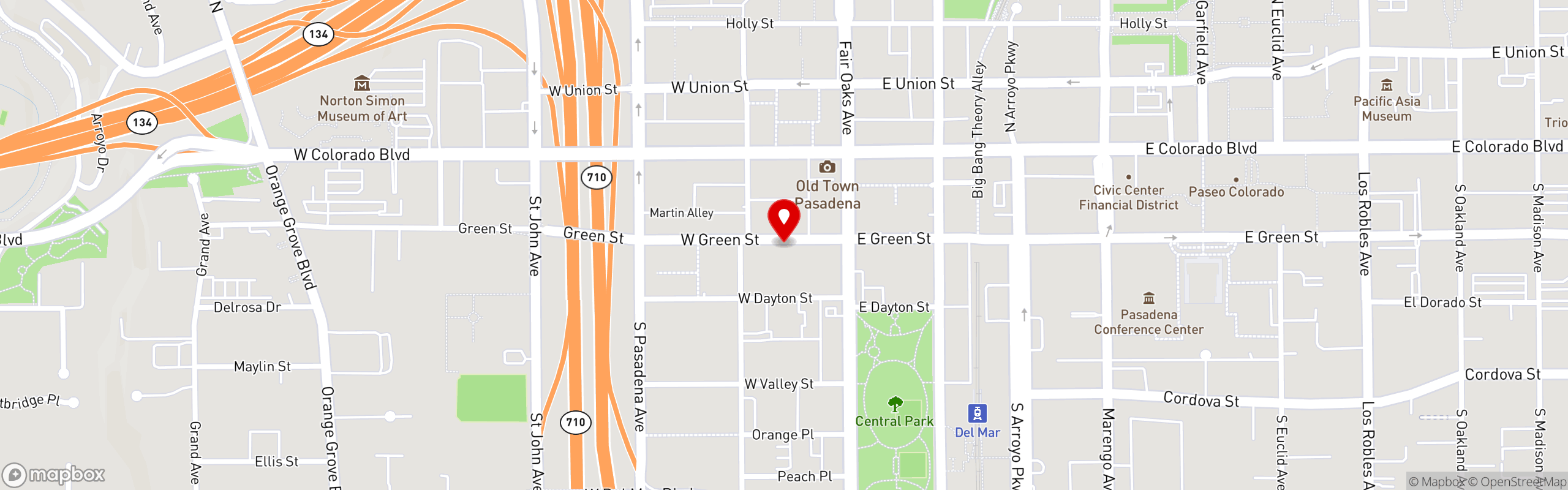 Street map pinning Craft by Smoke and Fire in Pasadena