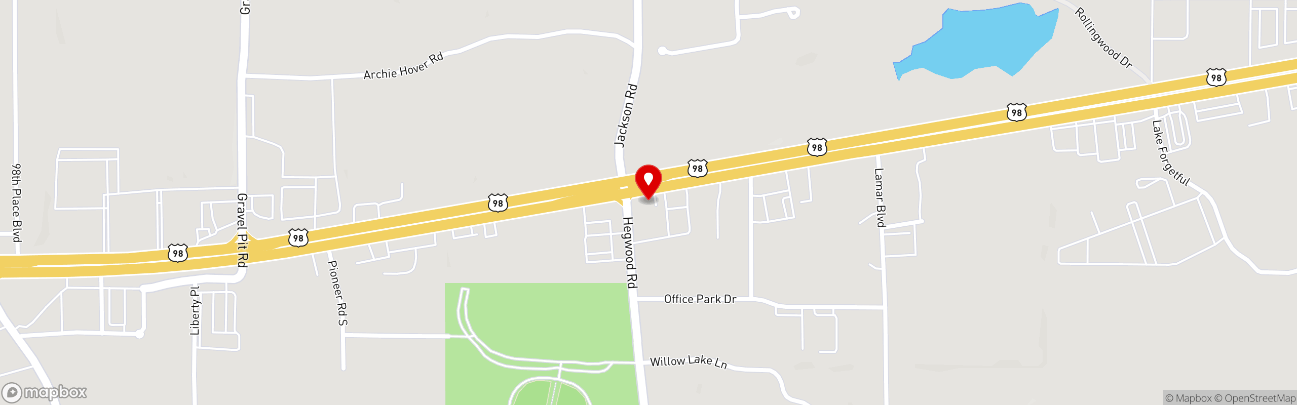 Street map pinning B-Kwik in B-Kwik #15 Hattiesburg