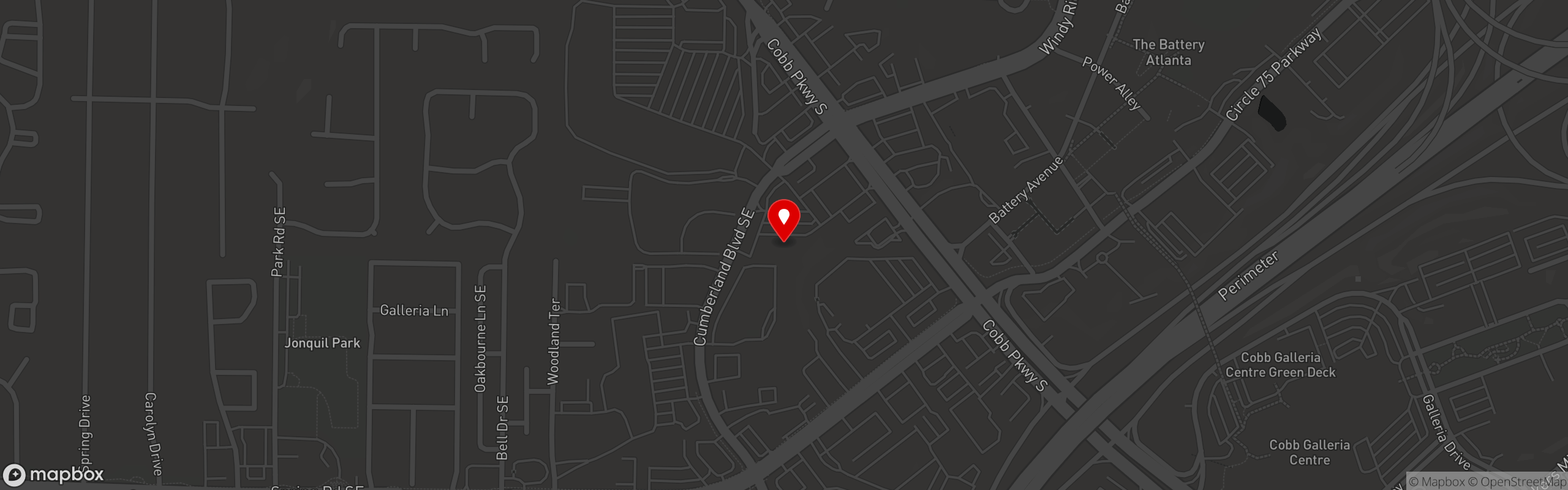 Street map pinning Kuroshio Cumberland in Smyrna