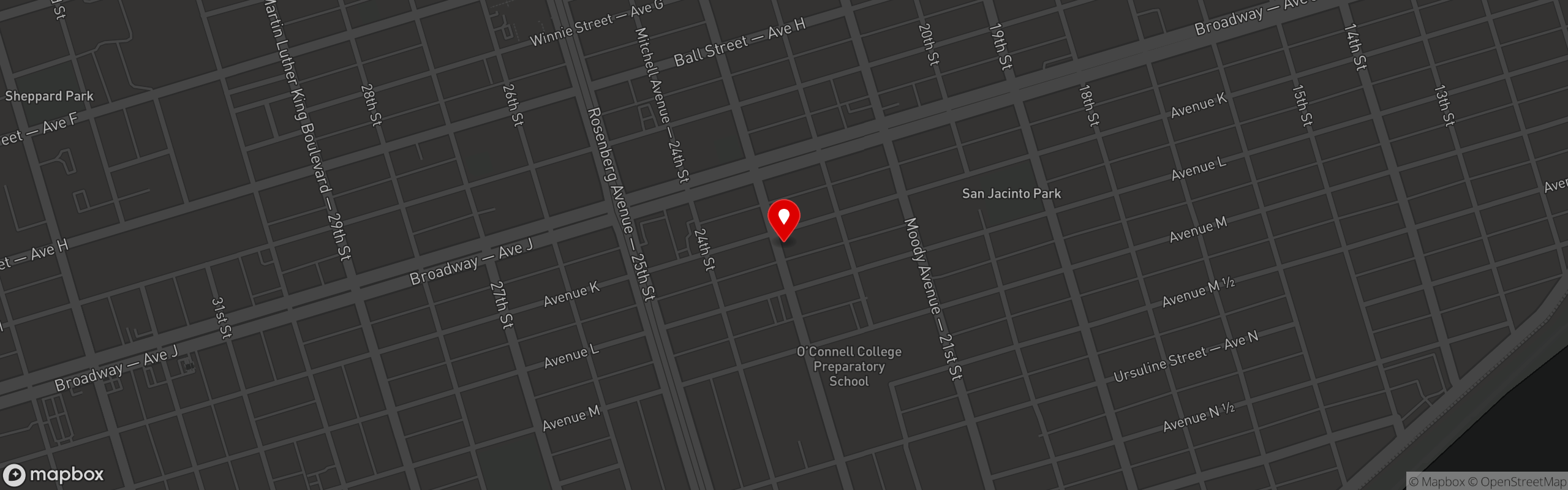 Street map pinning MAC-IES in MAC-IES on 23rd