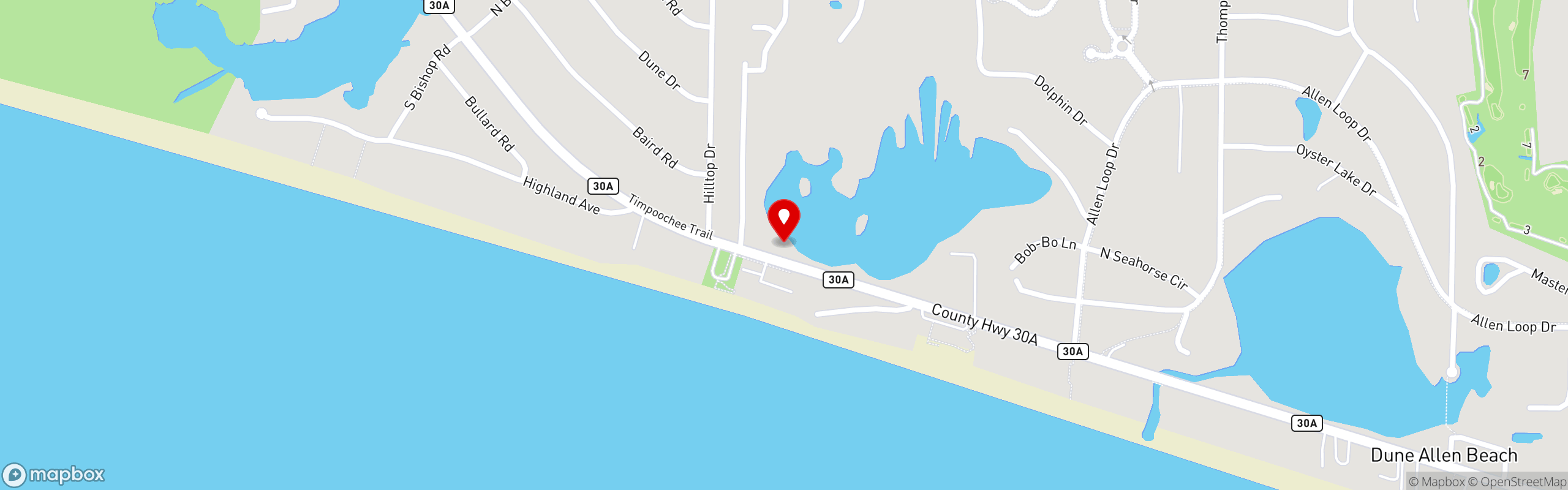 Street map pinning Stinky's Bait Shack in Stinky's Bait Shack