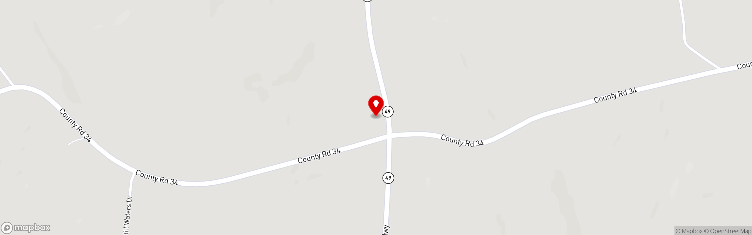 Street map pinning Lake Martin Pizza Co. in Dadeville