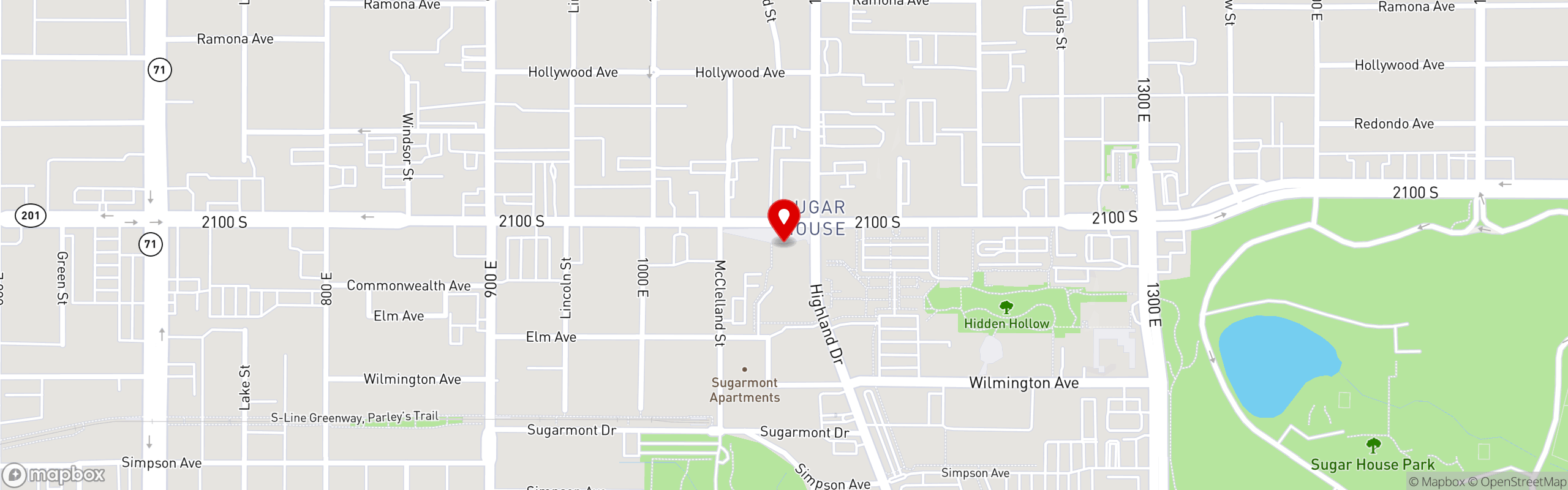 Street map pinning Blind Rabbit Kitchen in Blind Rabbit Kitchen