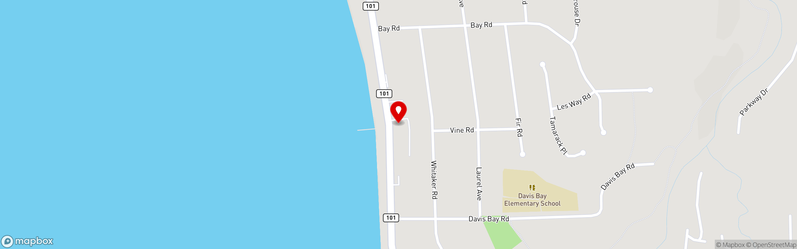 Street map pinning Joe's on the Beach in Joe's on the Beach