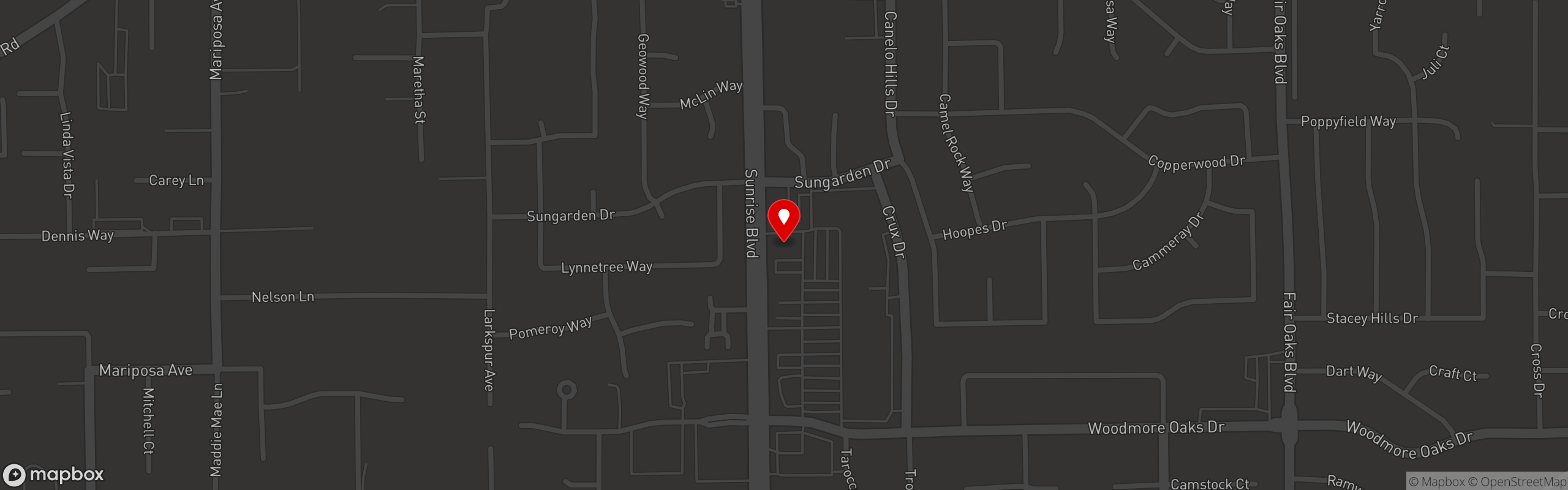 Street map pinning R Vida Cantina in R Vida Cantina - Citrus Heights