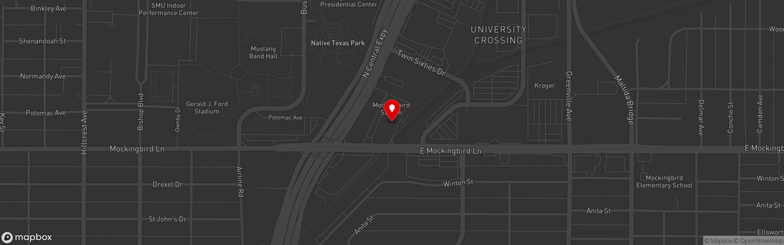 Street map pinning 360 Brunch House in Dallas