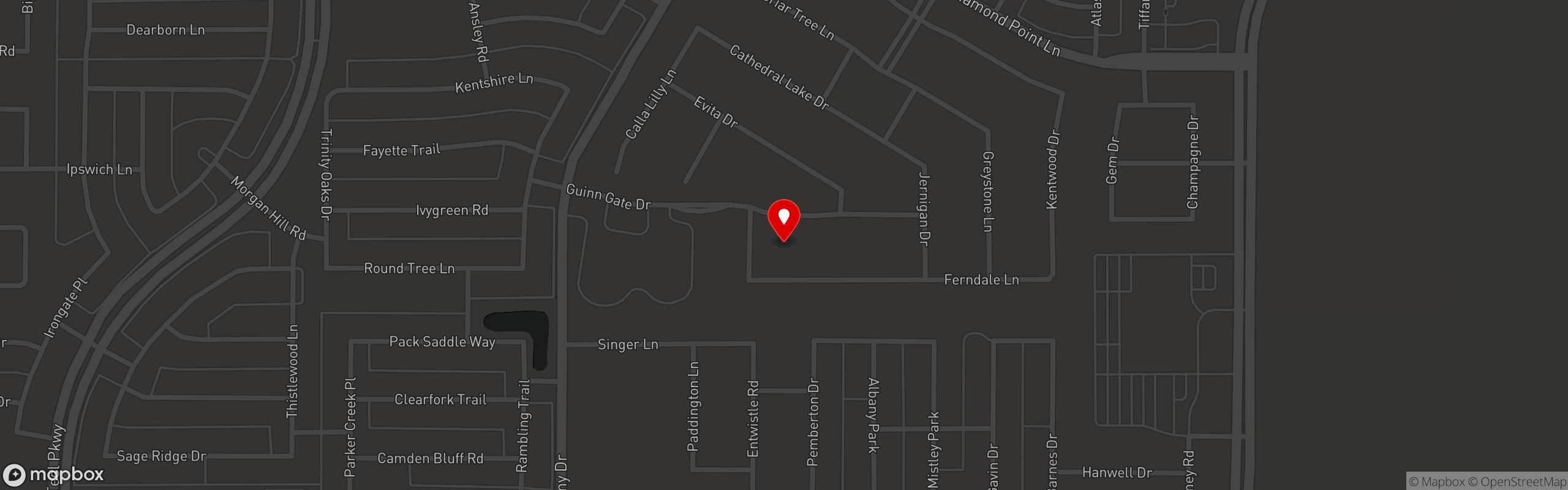 Street map pinning 360 Brunch House in Frisco