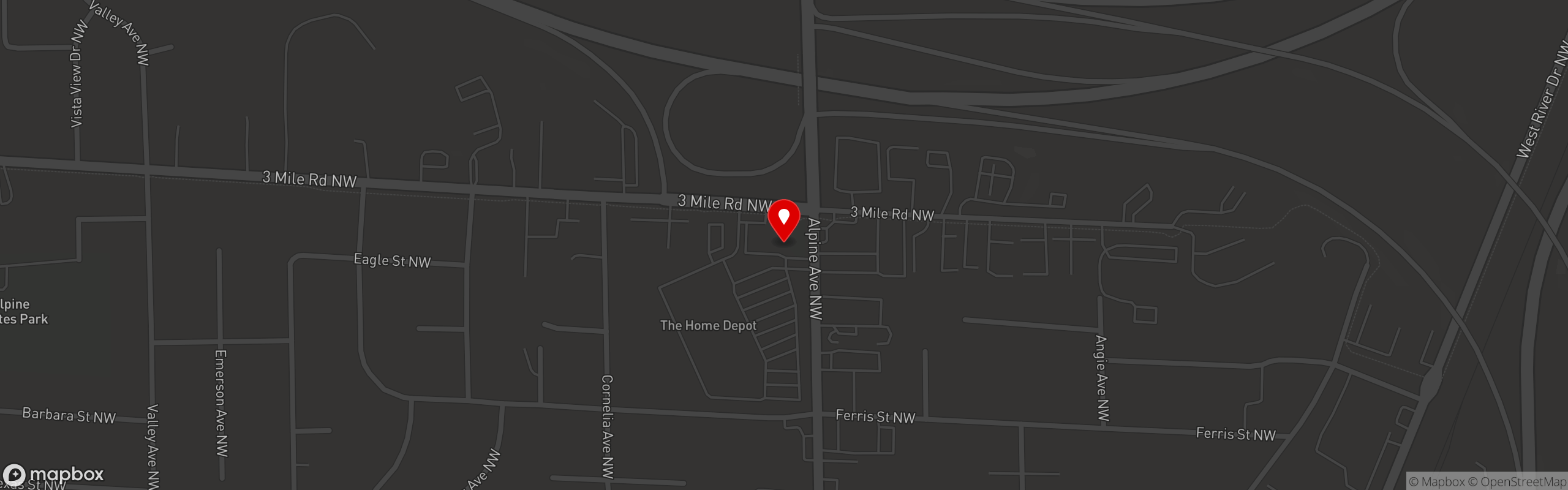 Street map pinning Tacos El Cunado in Alpine