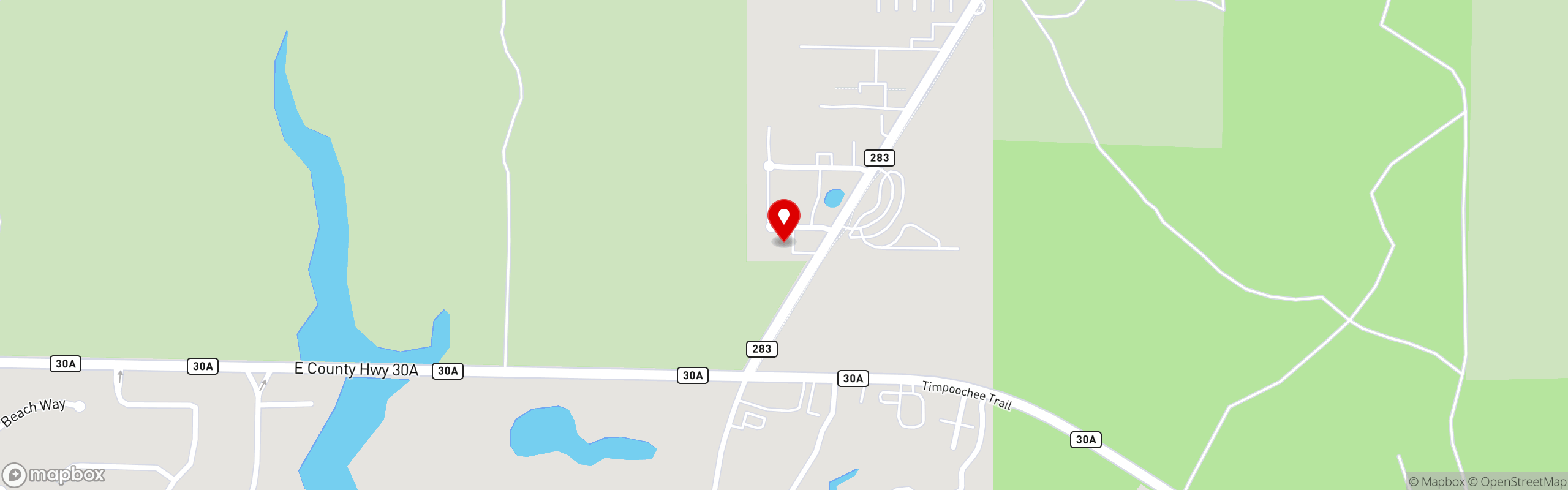 Street map pinning Chanticleer Eatery in Chanticleer Eatery