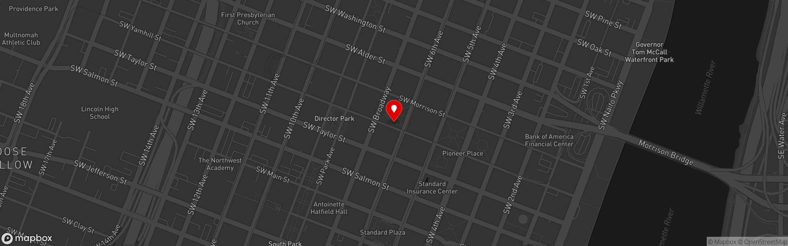 Street map pinning The Block in The Block