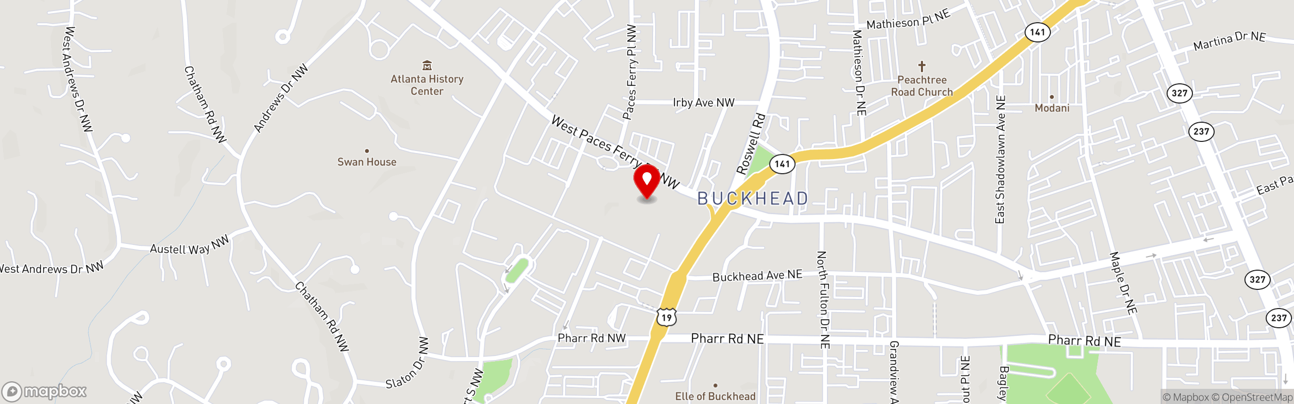 Street map pinning Delbar Middle Eastern in Delbar - Buckhead