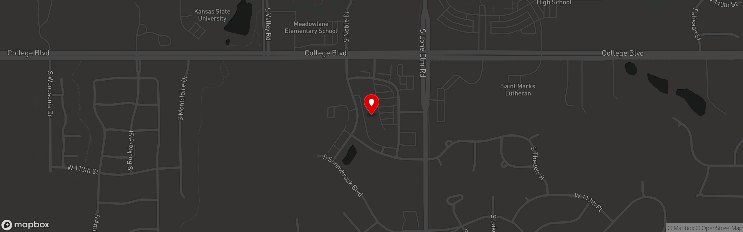 Street map pinning Ava Rae's Pizzeria & Pub in Ava Rae's Pizzeria & Pub