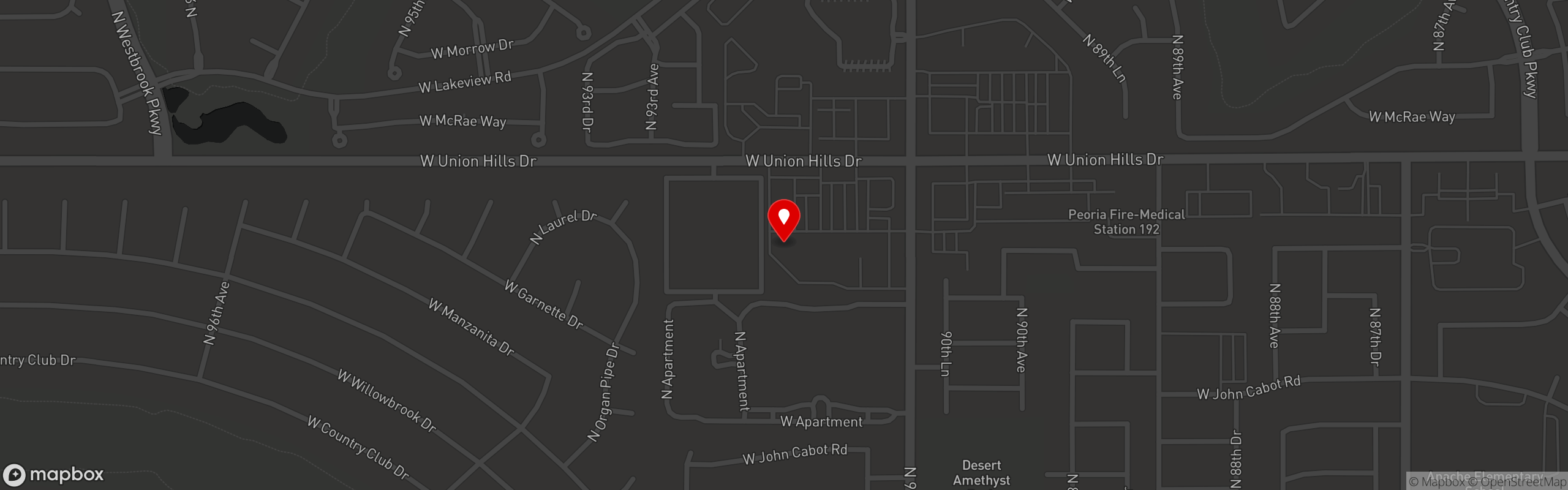 Street map pinning Streets of New York in Northwest Valley - 91st Ave & Union Hills Dr