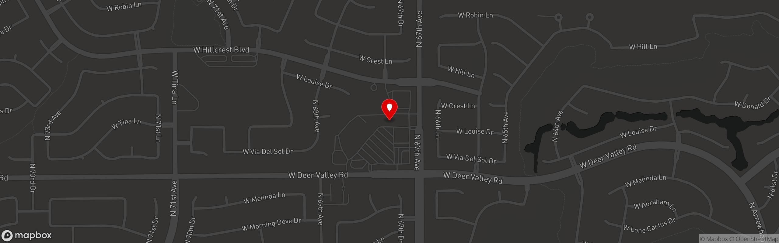 Street map pinning Streets of New York in Northwest Valley - 67th Ave & Deer Valley Rd
