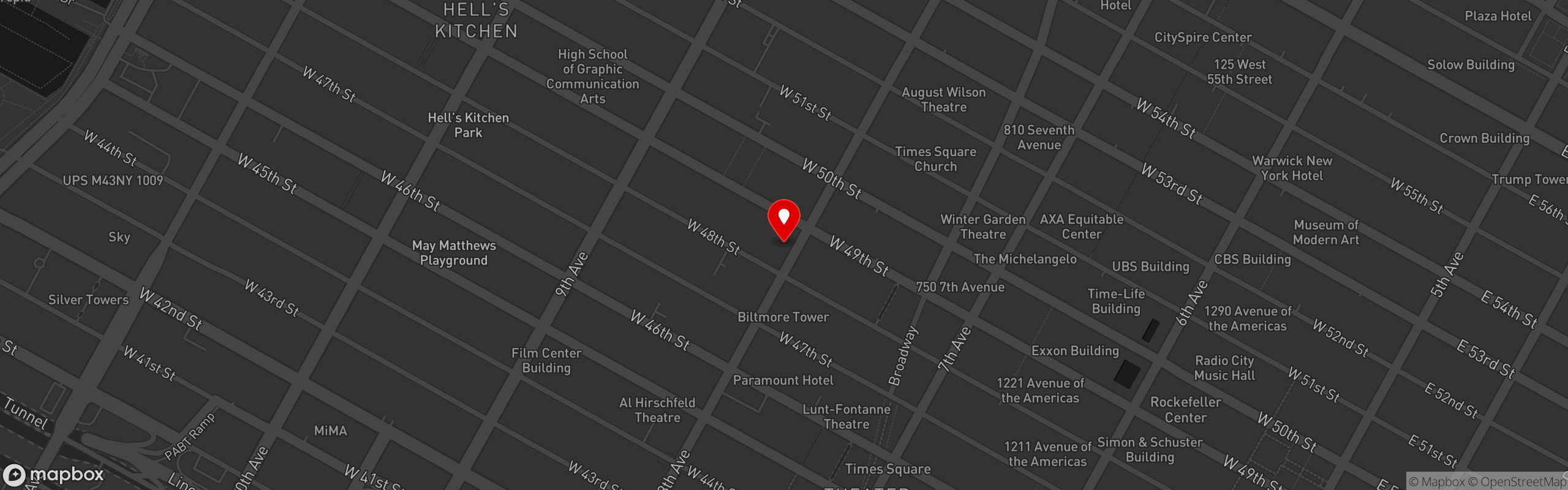 Street map pinning Z Grill Pizzeria in Z Grill