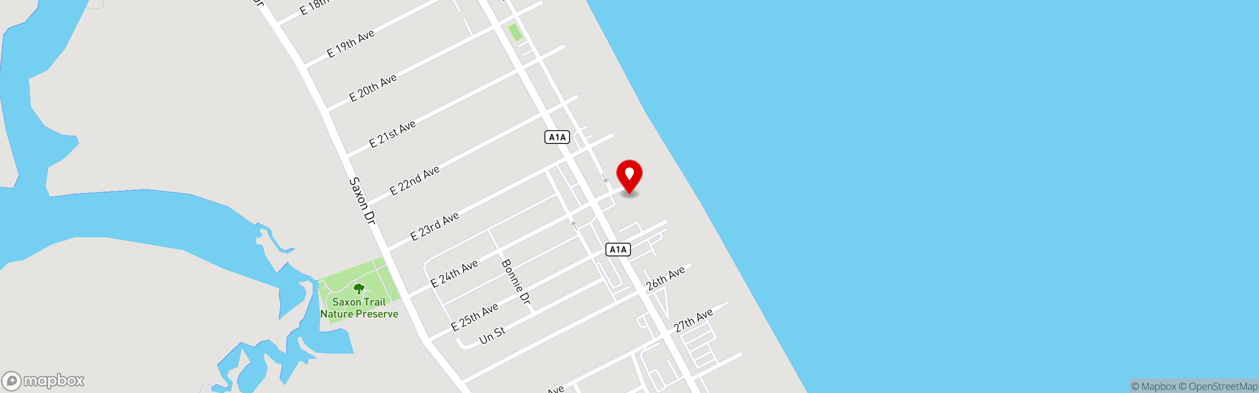 Street map pinning Chases on the Beach in Chases on the Beach