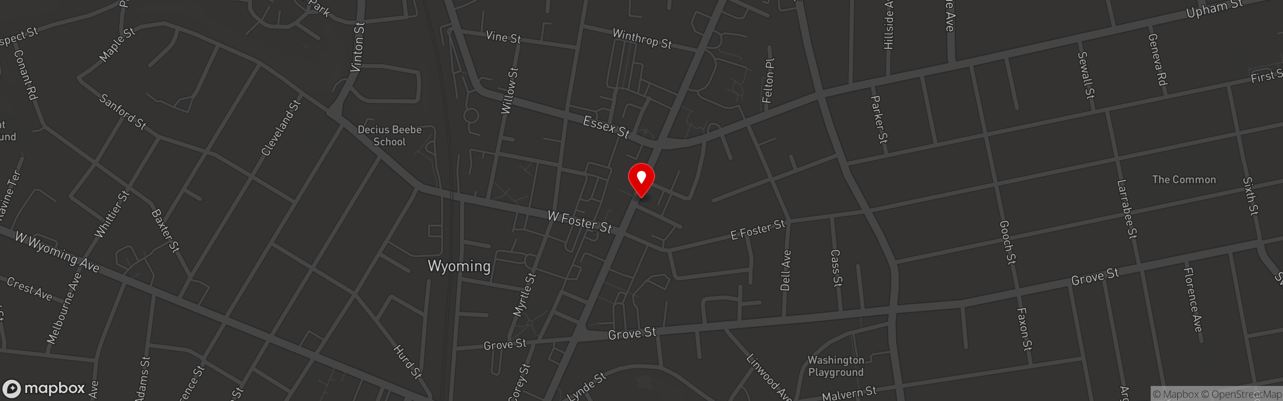 Street map pinning Rising Eagle Publick House in Melrose